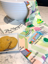 Charger l'image dans la galerie, Artist made kitchen towel of Kingsway Toronto Etobicoke neighbourhood