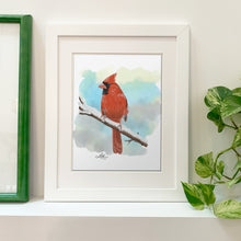 Load image into Gallery viewer, Fine Art Print - Northern Cardinal 8 x 10 - Bird Art
