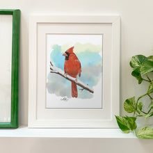 Load image into Gallery viewer, Fine Art Print - Northern Cardinal 8 10 - Canadian Bird Art