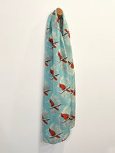 Charger l'image dans la galerie, Fashion scarf red cardinal pattern Canadian artist