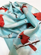 Charger l'image dans la galerie, Fashion scarf red cardinal pattern canadian artist
