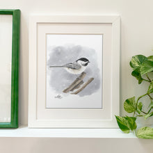 Load image into Gallery viewer, Fine Art Print - Black-capped Chickadee 8x10 - Bird Art
