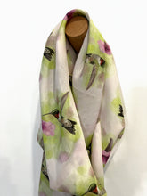 Charger l'image dans la galerie, Hummingbird Print fashion scarf artist made in Canada