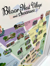 Charger l'image dans la galerie, Artist made map of Bloor West Swansea Toronto neighbourhood