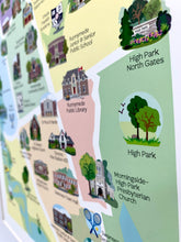 Charger l'image dans la galerie, Artist made map of Bloor West Swansea Toronto neighbourhood