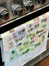 Charger l'image dans la galerie, Artist made kitchen towel of Leaside Bennington Heights Toronto neighbourhood
