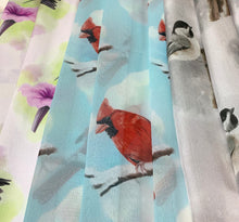 Charger l'image dans la galerie, Fashion scarf red cardinal pattern Canadian artist