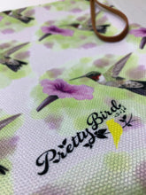 Load image into Gallery viewer, Bird pattern make up bag with zipper hummingbird made in Canada