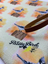 Charger l'image dans la galerie, Bird pattern make up bag with zipper blue jay made in Canada