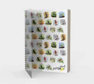 Shop Pretty Bird Spiral Notebook - multi bird pattern - Multiple Paper Options