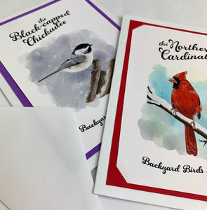 handmade card features your choice of bird Illustration, printed with archival inks on fine art paper